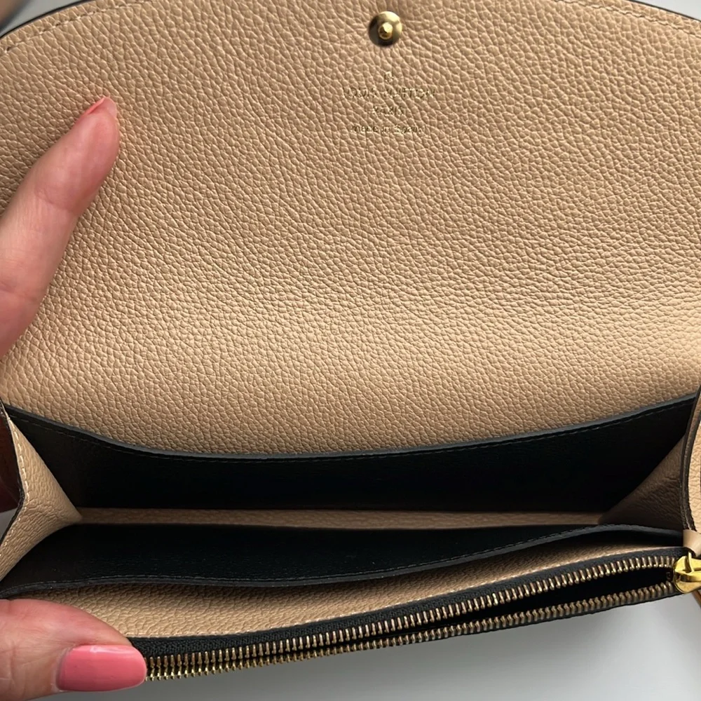 Louis Vuitton 2016 MONOGRAM EMPREINTE Leather Emilie Black Wallet Box & Dust bag - Picture 9 of 17